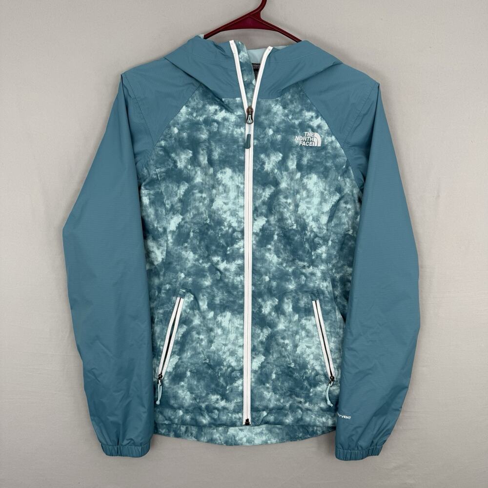 The North Face DryVent Alta Vista Rain Jacket, Blue Cloud/Tie-Dye - Womens Small